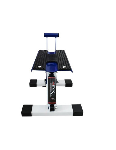 Cavalete Elevador Hidráulico 4MX Preto/Branco/Azul