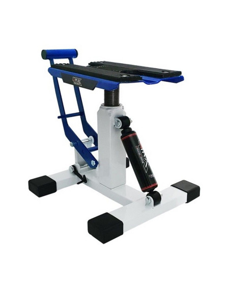 Cavalete Elevador Hidráulico 4MX Preto/Branco/Azul